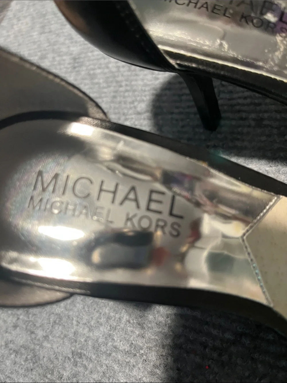 Michael Kors Black Leather Ankle-Strap Heels